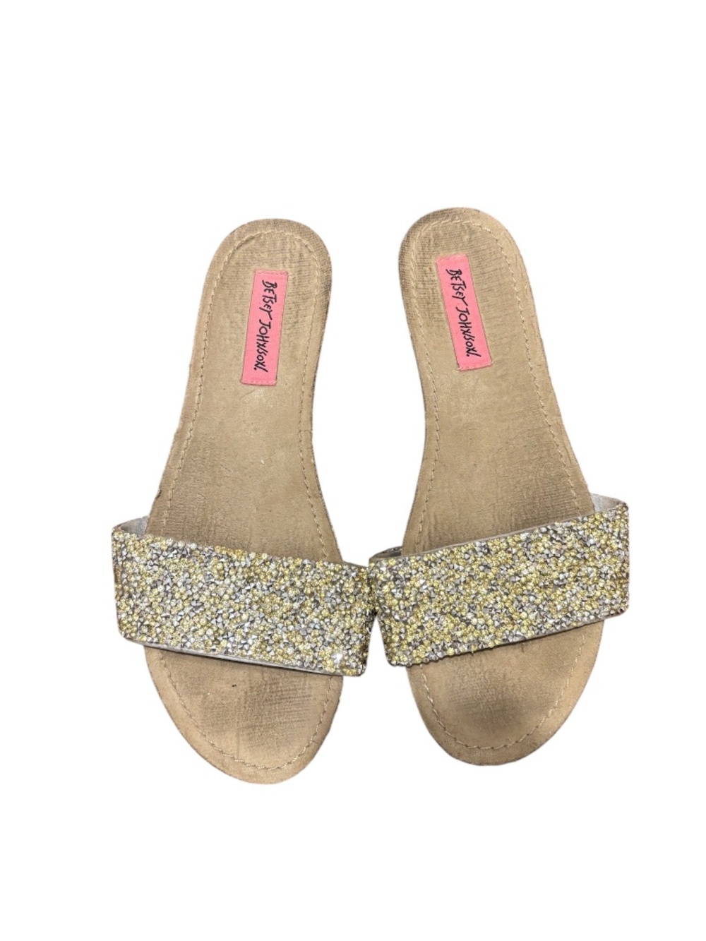 Betsey Johnson Women's Frazz Embellished Slide Sandals Size 8